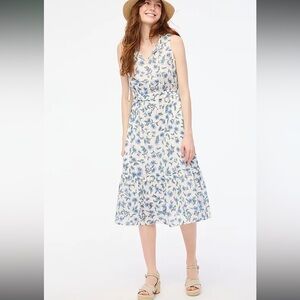 J Crew Factory Tie Front Midi Dress